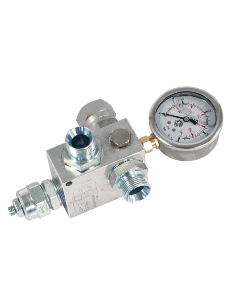 Клапан сброса давления с манометром 1/2" BSP (F) х  1/2" BSP (F)