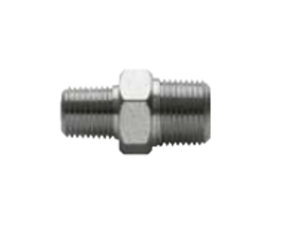 Соединительный переходник с двойной наружной резьбой 1/2" -  1/4"