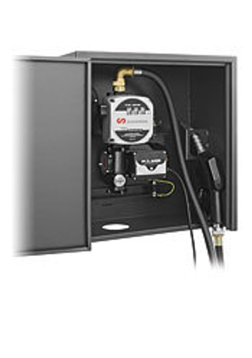 Комплект с насосом для перекачки ДТ, 70 л /м в шкафчике