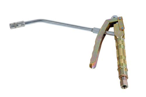 Пистолет для густых смазок с жесткой трубкой и 4-х кулачковым фитингом