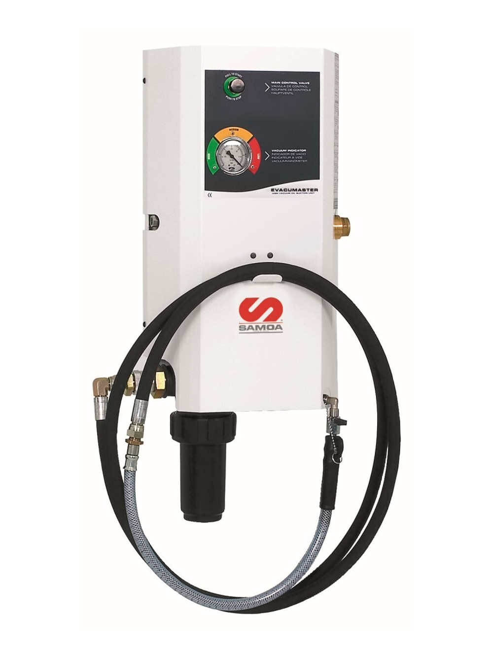 Установка для откачки отработанного масла Evacumaster, монтаж на стену