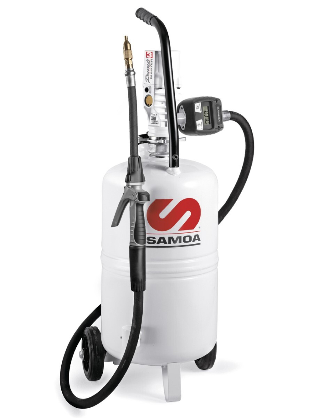 Пневматический маслораздатчик Samoa с расходомером, 25 литров