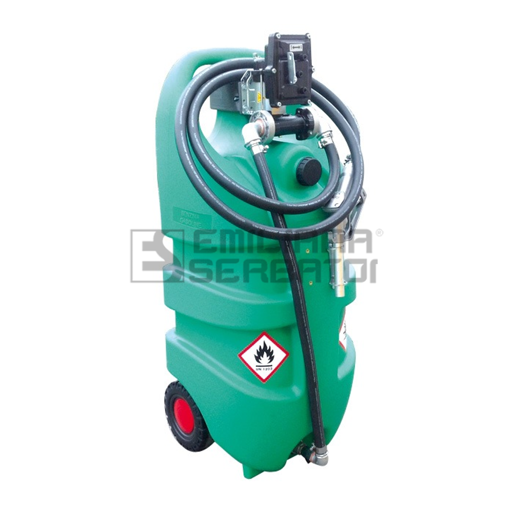 Emilcaddy 110 бензин, электронасос 12В, 3 м шланг антистатик, 4 м кабель заземления, пистолет-автома