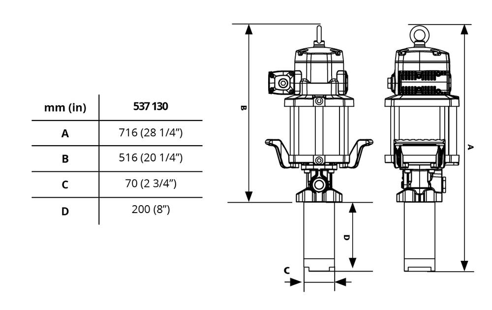 Насос для масла настенный Samoa PM 60 - 12 MS 6 "- 150 мм 12:1