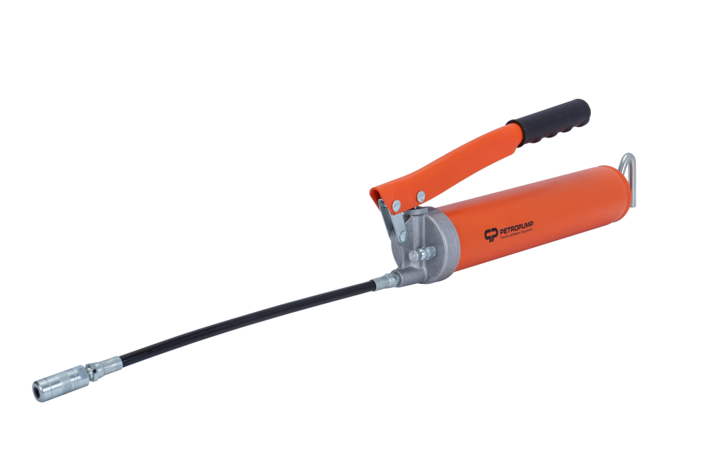 Рычажный шприц для смазки, 413 бар, 1/8" BSPT, гибкий шланг с 4-х лепестковой насадкой