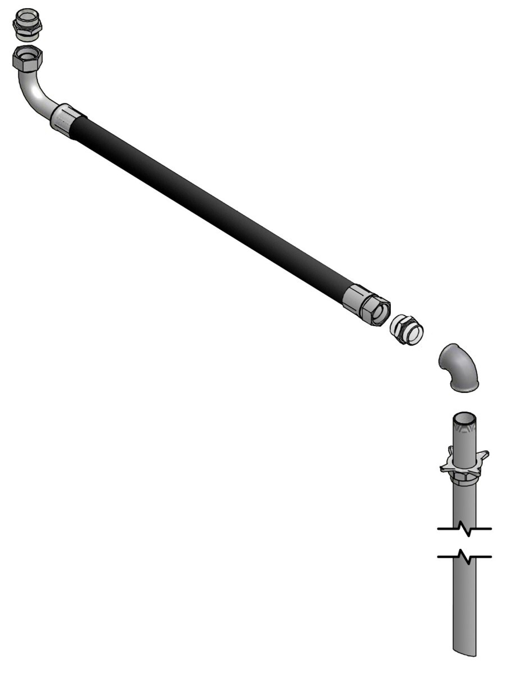Комплект со всасывающей трубкой для насосов PM6, 1600 мм
