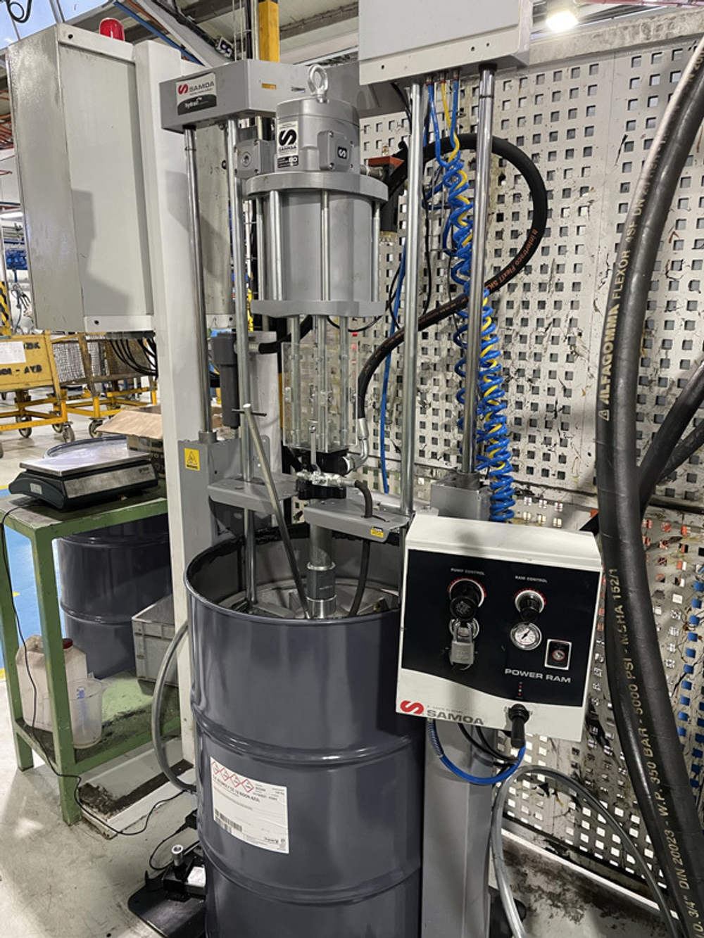 Пневматический комплект с насосом для смазки PM60 (80:1) на бочку 185 кг