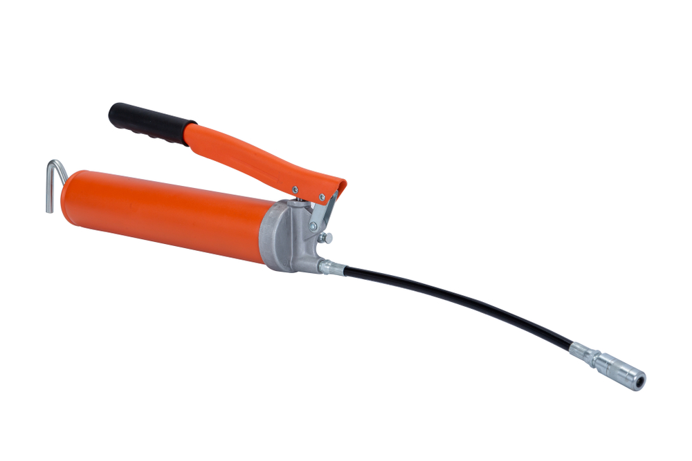 Рычажный шприц для смазки, 413 бар, 1/8" BSPT, гибкий шланг с 4-х лепестковой насадкой