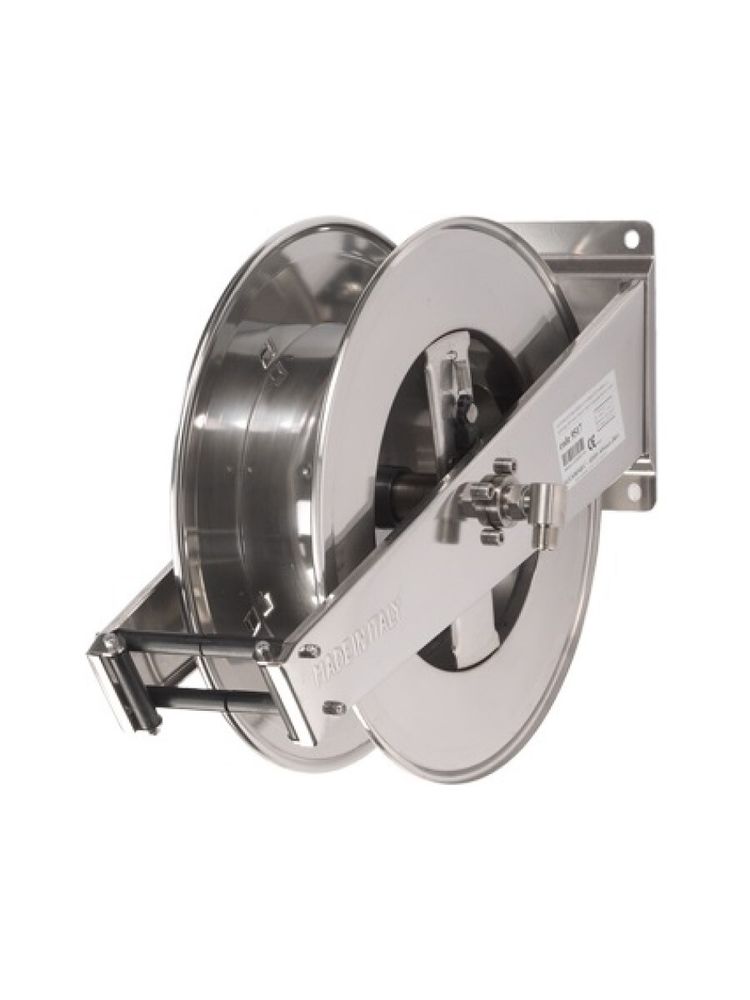 Spring driven stainless steel hose reel L. max 25 m without hose - Ø 3/8". Standard series