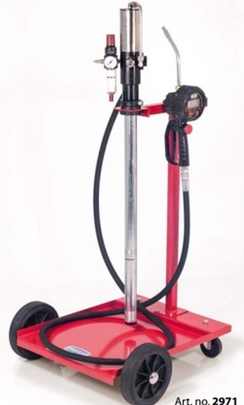 Complete transfer oil system with double acting pump. Full Equipment version with digital meter mod.