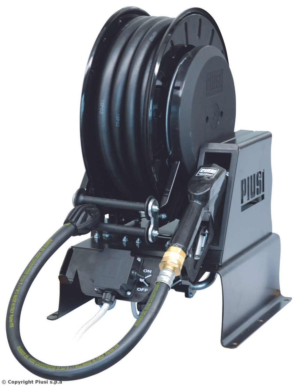 Piusi Pitstop DC 12V - Заправочный модуль с катушкой 14 м, авт. пист., фильтр сепаратор, 45 л/мин
