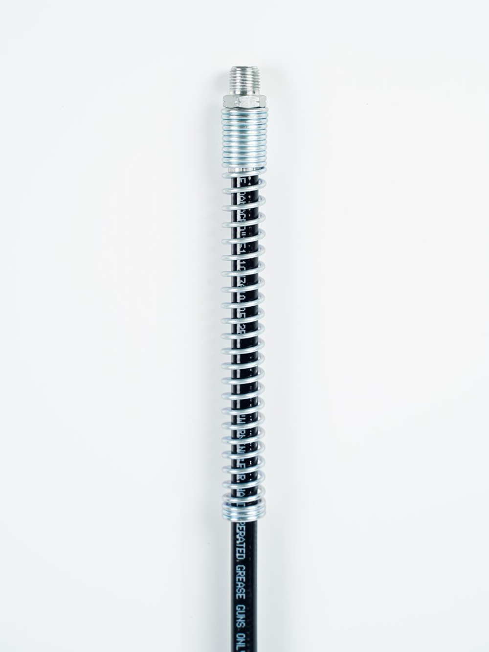 Шланг для смазки с защитной пружиной 300 мм  х 1/8" BSPT, 240 бар