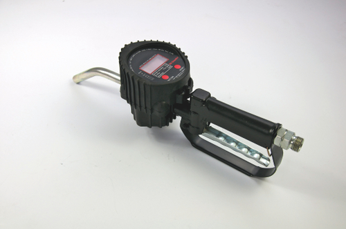 Цифровой расходомер с овальными шестернями, пистолетом, рез.шлангом и жест.носиком 90
