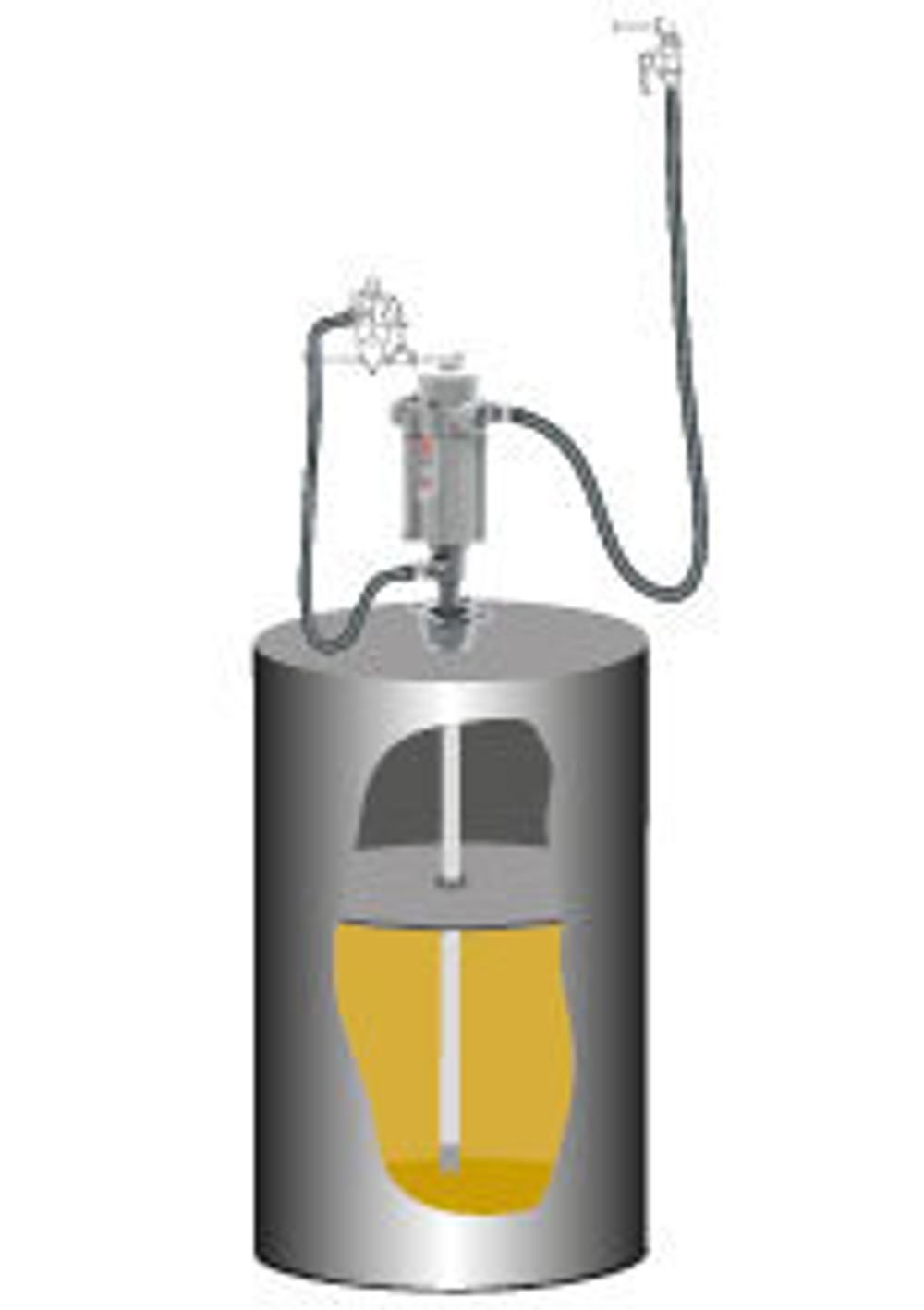 Комплект для раздачи консистентной смазки с насосом PM 3+3 для бочек 50 кг