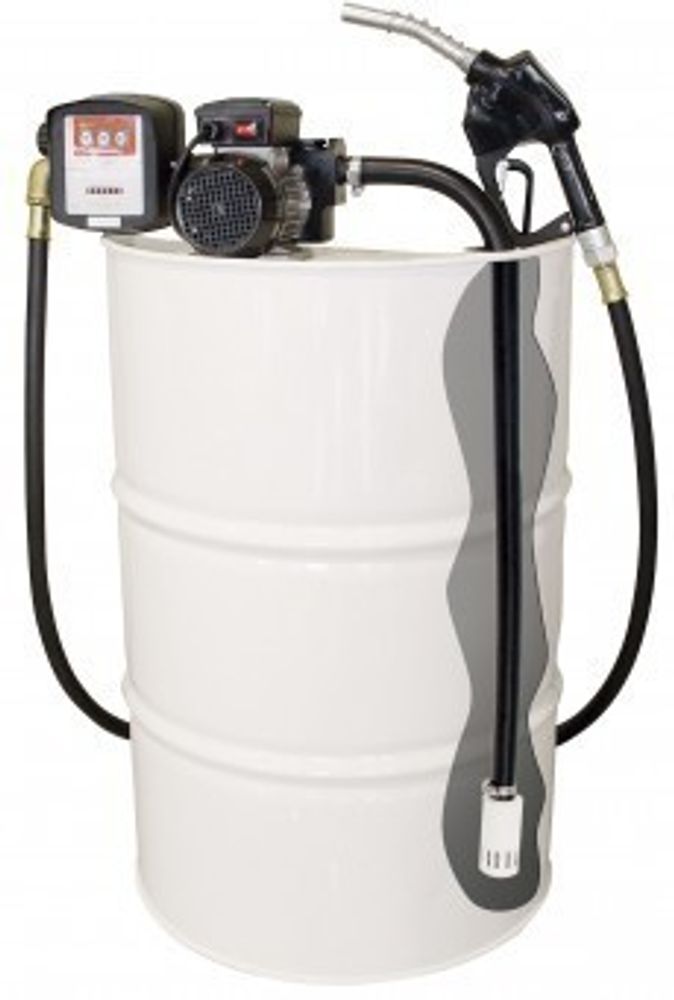 S-75H 230 VAC KIT + PA-80 - Бочковой комплект со всас. шлангом для ДТ с мех. счетчиком и авт. пистол