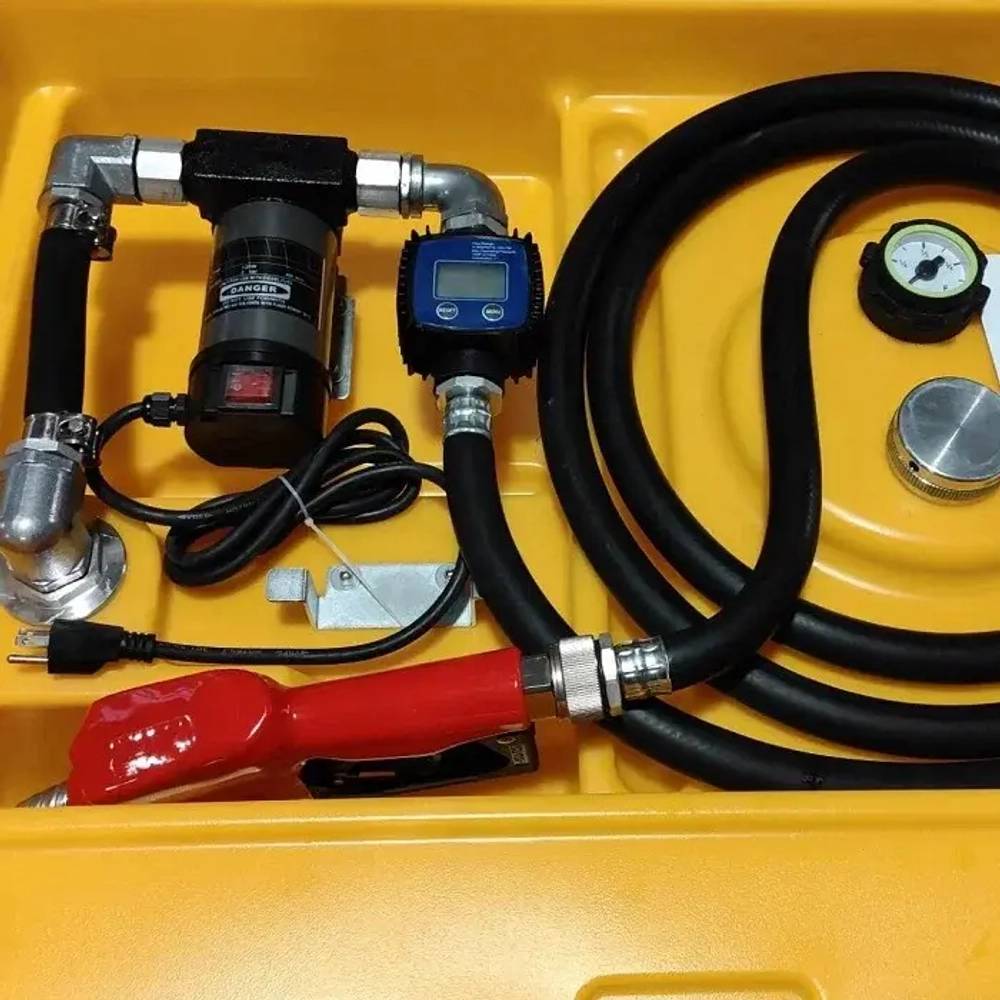 DTK-480 12V - Емкость для ДТ 440 л, электронасос 12В, электронный счетчик, пистолет-автомат