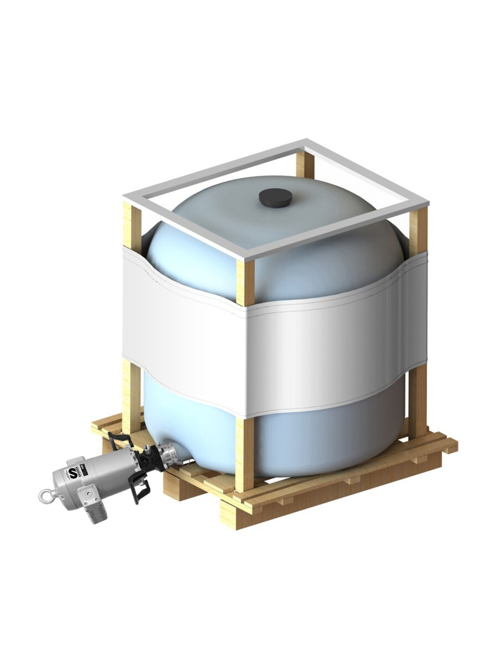 Комплект для горизонтального крепления насоса РМ45 40:1 на бочку