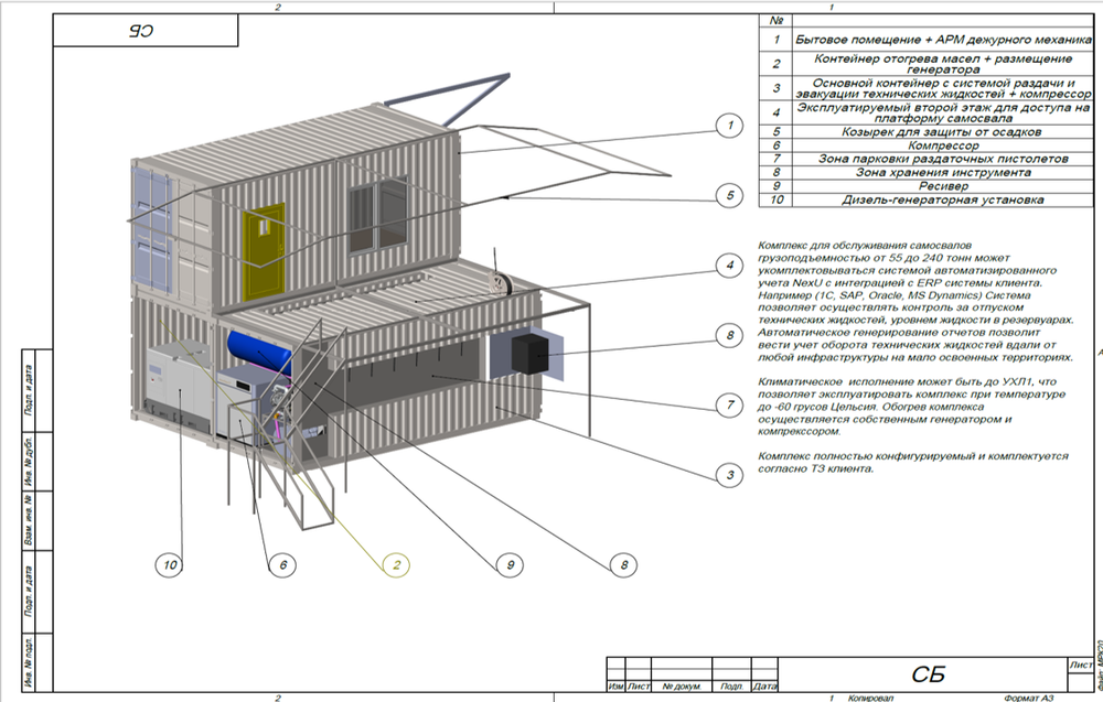 Пример разработки вашего маслораздаточного контейнера