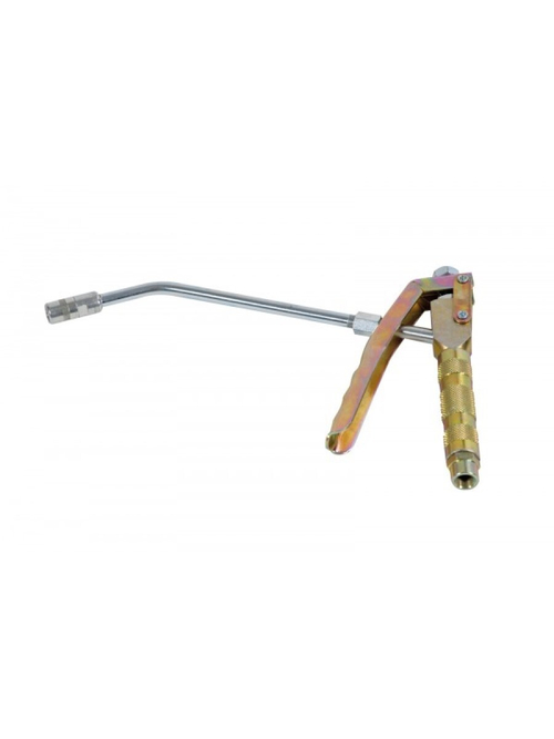 Пистолет для густых смазок с жесткой трубкой и 4-х кулачковым фитингом