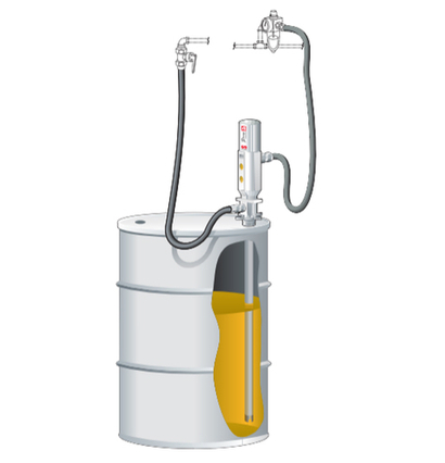 Комплект Samoa для перекачки масла с насосом PM4, коэф. сжатия 3:1, монтаж на бочку 200 кг.