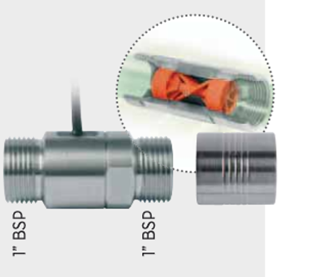 Turbinox inline - Импульсный счетчик отпуска керосина, ДТ, воды, жид. омывателя, 10-40 л/мин